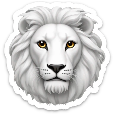white leo zodiac symbol sticker