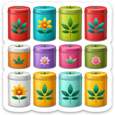 Herbal Tea Tins sticker