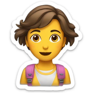 Chica haciendo clases sticker