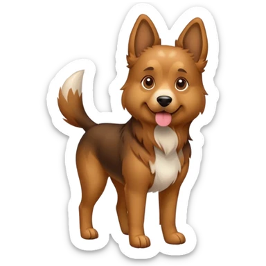 Dog with two legs sticker