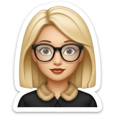 lady wearing 2026 glasses for new years sticker