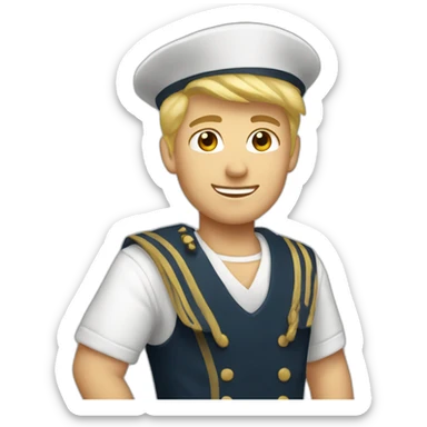Blonde sailor guy sticker