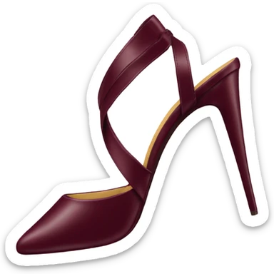 burgundy stiletto heel sticker