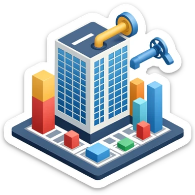create an isometric analogous to showcase ease of building process workflows and integrations with AI sticker