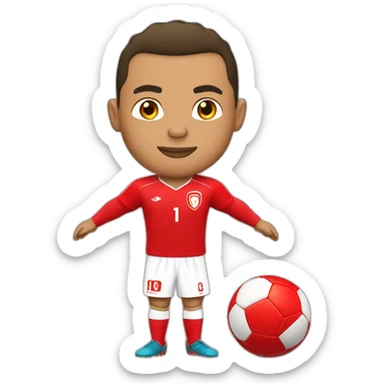 ronaldo avec le maillot de la tunisie sticker