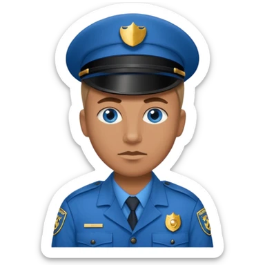 Blue eyed correctional sergeant baker sticker