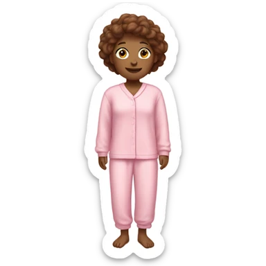 pink person in pink pajamas sticker