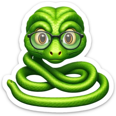 snake with glasses  sticker