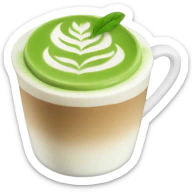 Matcha latte sticker
