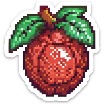 Guaraná berries, retro and blocky sticker