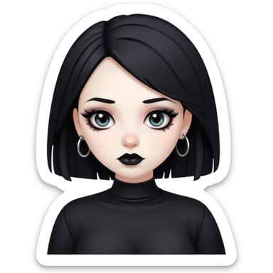 Thick goth girl sticker