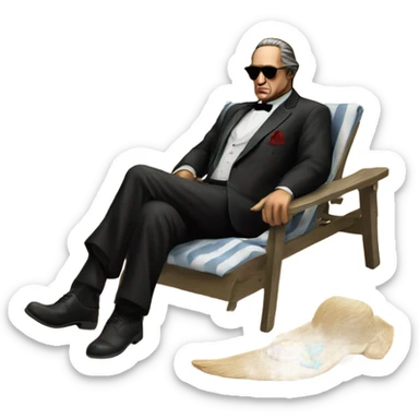 The godfather on the beach sticker