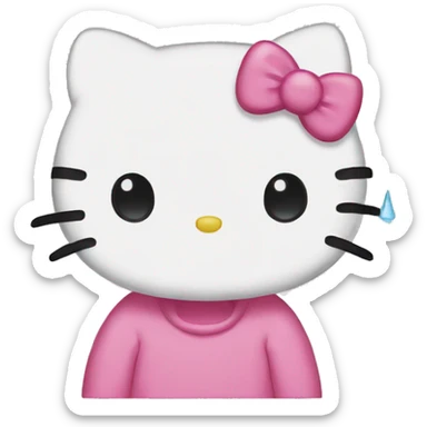 Hello kitty cry sticker
