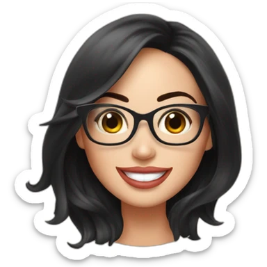 Megan Fox sonriente con lentes abraza a una Bebé sticker