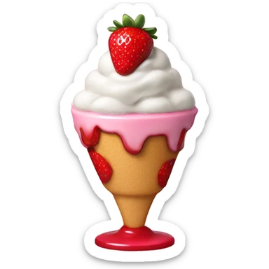 Strawberry sundae sticker