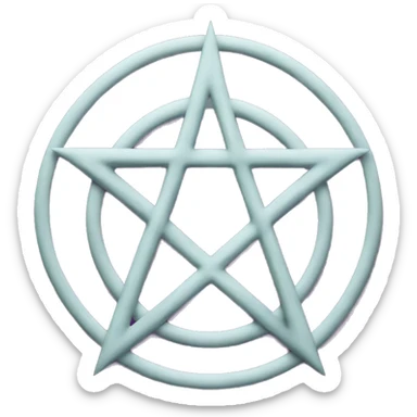 pentagram with x  going through it sticker