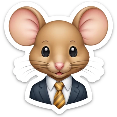 Ratón con corbata sticker