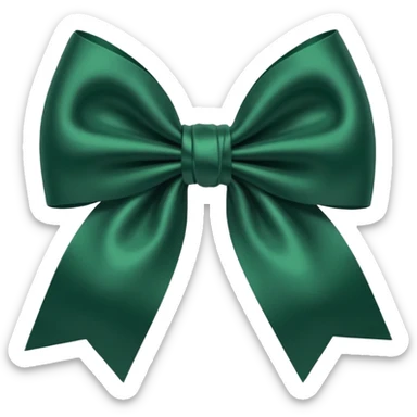 dark green bow sticker