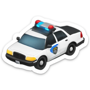 drifting Police car sticker
