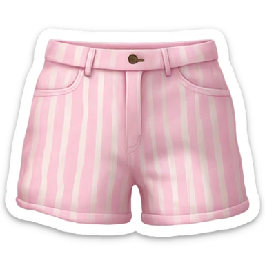 realistic light pink pin striped shorts sticker
