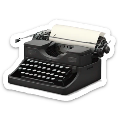 A typewriter  sticker