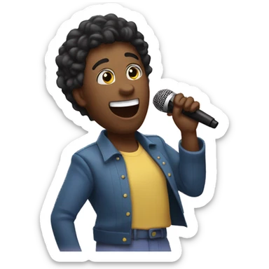 Singing karaoke and dancing sticker