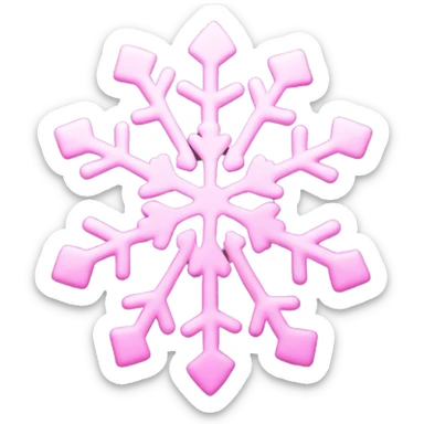 pink snow flake sticker
