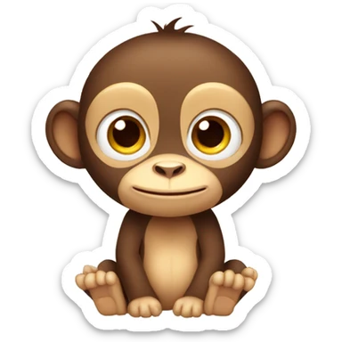 cute monkey sticker