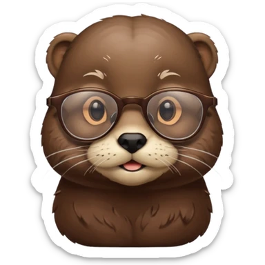 Lontra com óculos  sticker