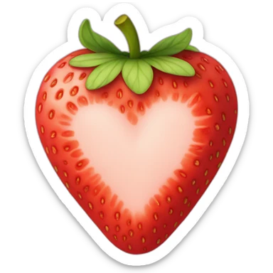 strawberry-heart sticker