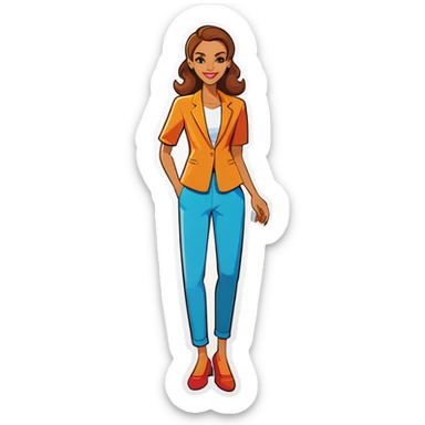 Tan Lady sticker