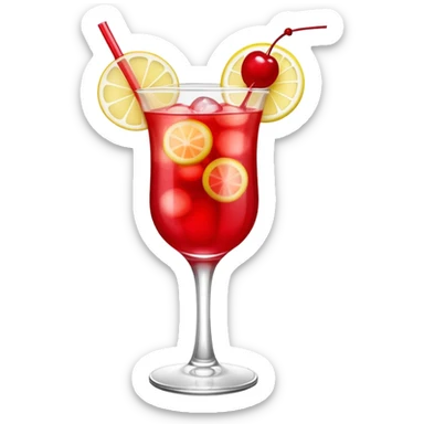 Shirley temple mocktail emoji sticker