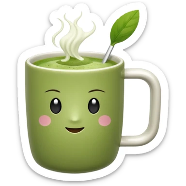 Cană de ceai matcha sticker
