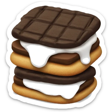 Realistic smores cookie sandwich  sticker