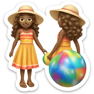 Summer girl sticker