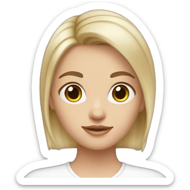 Fille d’1m52 blanche,de 17 ans avec les cheveux mi courts très lisses et bruns sticker