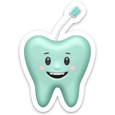 dental floss pick sticker