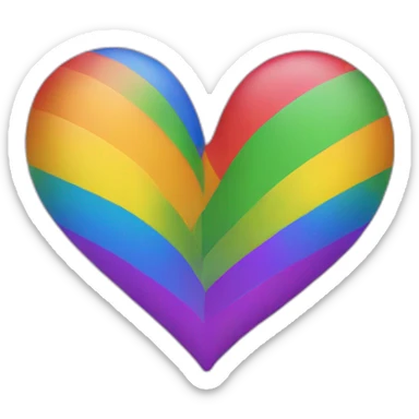 Gay heart pride sticker