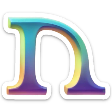 greek letter delta lower case, in prism color sticker