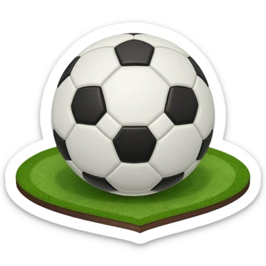 A soccer ball on a soccer field  sticker