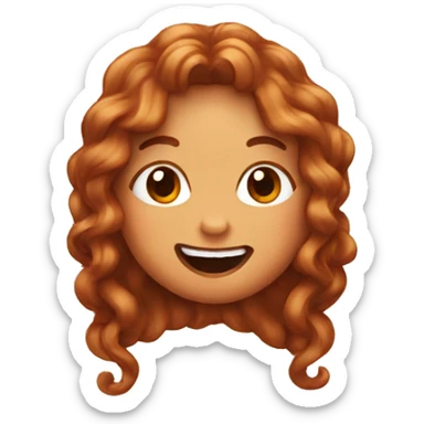 Bordeaux hair eats gingerbread sticker