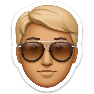 can con gafas de sol sticker