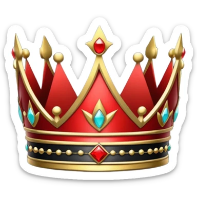 red and black crown sticker