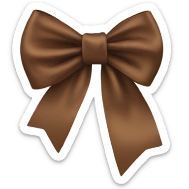 brown satin bow sticker