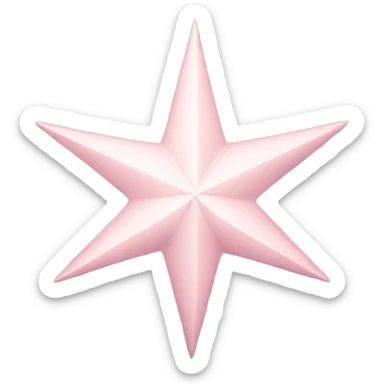 pale pink christmas star sticker