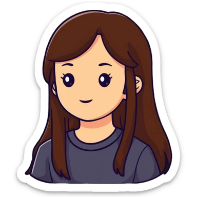 A long brown hair Hispanic girl  sticker