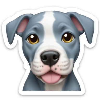 Blue pitbull puppy  sticker