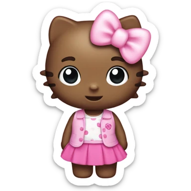 Cute hello kitty pink sticker