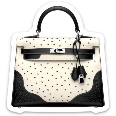 hermes kelly sellier ostrich palladium hardware white sticker