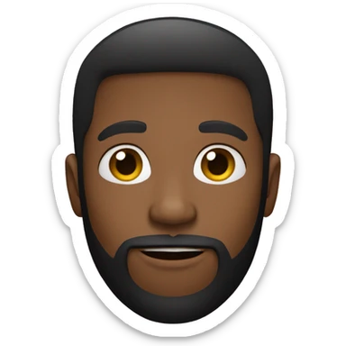 Tan girlfriend black boyfriend with beard sticker